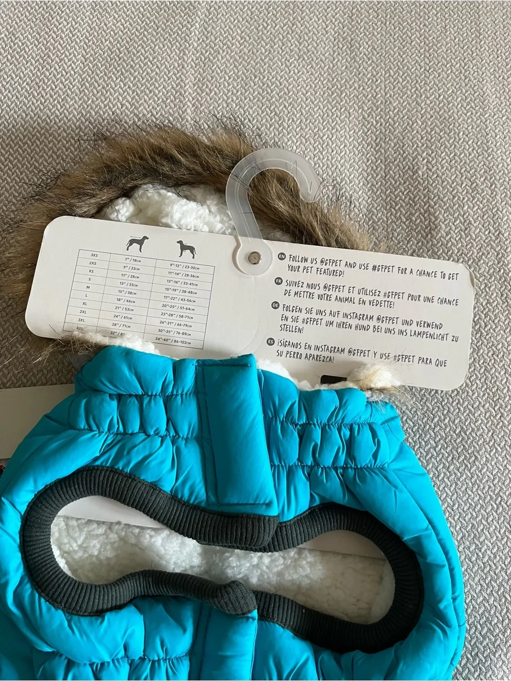 NWT GFPET Aqua Winter Sailor Hooded Parka Size Medium